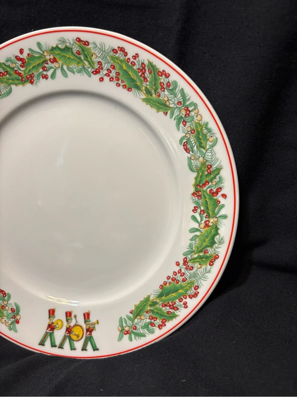 Vista Alegre Christmas Magic 10 1/2” Dinner Plate with Toy Soldier Band